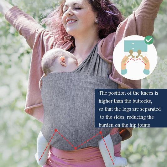 Baby Carrier Double Shoulder Front Holding Baby Carrier Portable Baby X Carrying Bag,Size:, M (Black), L (Black), M (Gray), L (Gray)