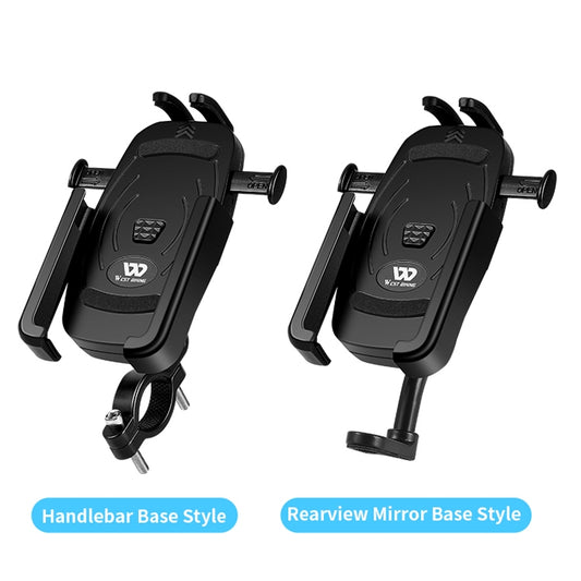 WEST BIKING  Bike Mobile Phone Holder Aluminum 360 Rotatable Electric Bike Scooter Motorcycle Phone Stand,Style:
