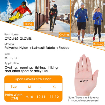 WEST BIKING YP0211220 Winter Warm Fleece Ski Gloves Silicone Non-Slip Riding Gloves