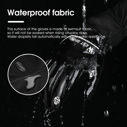WEST BIKING YP0211220 Winter Warm Fleece Ski Gloves Silicone Non-Slip Riding Gloves