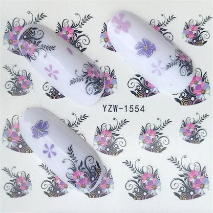 10 PCS Summer Colorful Nail Sticker Water Transfer Nail Decorations, YZW-008, YZW-102, YZW-107, YZW-120, YZW-121, YZW-124, YZW-125, YZW-126, YZW-136, YZW-137, YZW-143, YZW-1441, YZW-1442, YZW-154, YZW-1550, YZW-1554, YZW-165, YZW-169, YZW-170, YZW-172