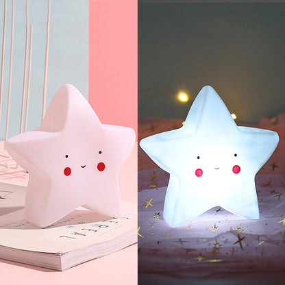 3 PCS Stars Night Light Baby Care Bedside Decoration Light, Yellow, Pink, White, Blue