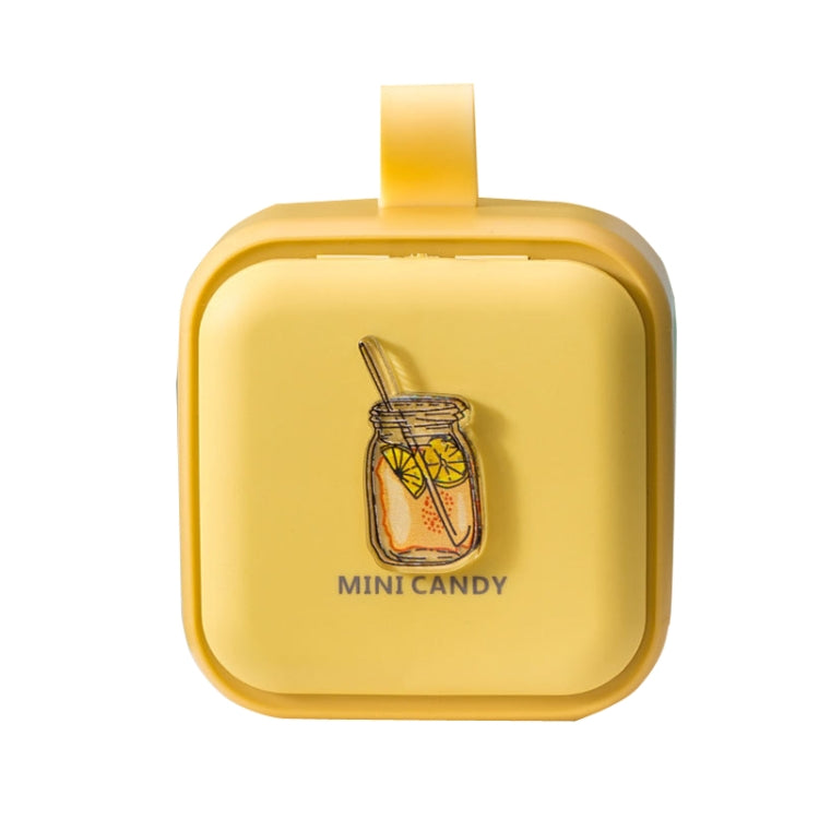 Portable Large-capacity Sealed Pill Box Cartoon Cute Week Pill Box, Small princess, Bunny, Lemon, Yellow lemon, Yellow pineapple, Panda, Big eyes