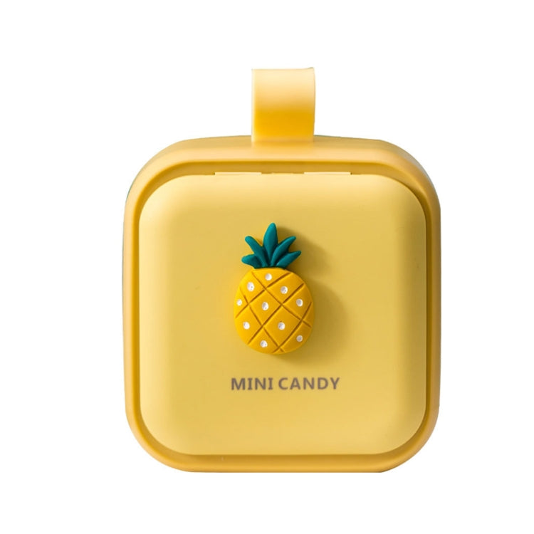 Portable Large-capacity Sealed Pill Box Cartoon Cute Week Pill Box, Small princess, Bunny, Lemon, Yellow lemon, Yellow pineapple, Panda, Big eyes