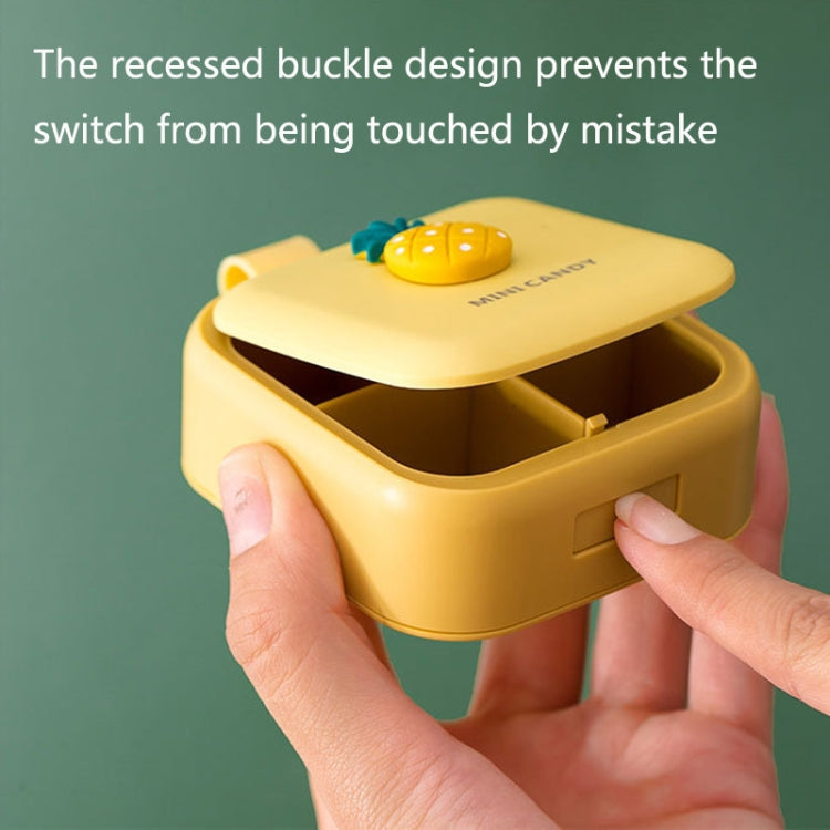 Portable Large-capacity Sealed Pill Box Cartoon Cute Week Pill Box, Small princess, Bunny, Lemon, Yellow lemon, Yellow pineapple, Panda, Big eyes