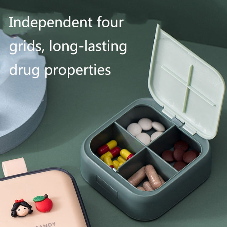 Portable Large-capacity Sealed Pill Box Cartoon Cute Week Pill Box, Small princess, Bunny, Lemon, Yellow lemon, Yellow pineapple, Panda, Big eyes