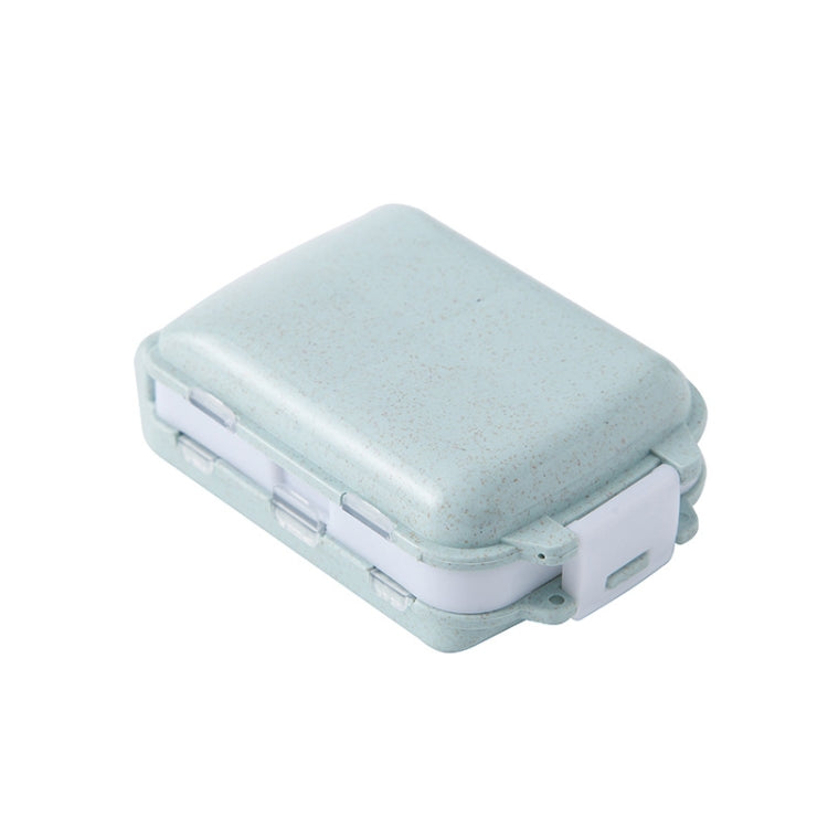 6 PCS C1617 Portable Dispensing Sealed Pill Box Wheat Straw Large-capacity Storage Box
