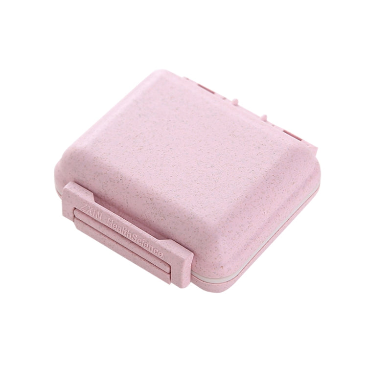 JS0018 Wheat Portable Sealed Pill Box with 6 Compartments For Pill Health Care Box