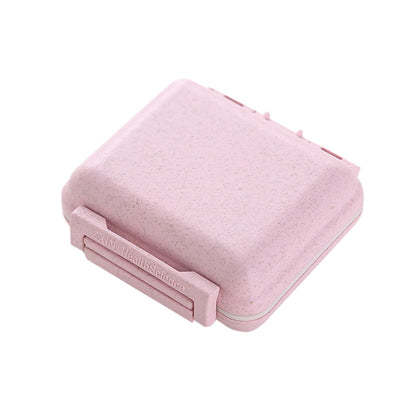 JS0018 Wheat Portable Sealed Pill Box with 6 Compartments For Pill Health Care Box