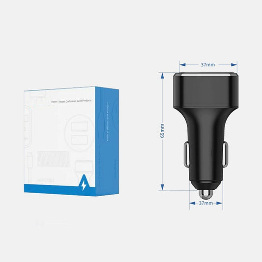 شاحن سيارة سريع بثلاثة منافذ USB لهواتف هواوي/أوبو/فيفو/ون بلس وأجهزة الشحن السريع الأخرى، GT680 أسود، GT680 رمادي، GT780 أسود، GT780 رمادي