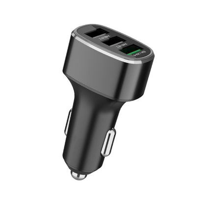 شاحن سيارة سريع بثلاثة منافذ USB لهواتف هواوي/أوبو/فيفو/ون بلس وأجهزة الشحن السريع الأخرى، GT680 أسود، GT680 رمادي، GT780 أسود، GT780 رمادي