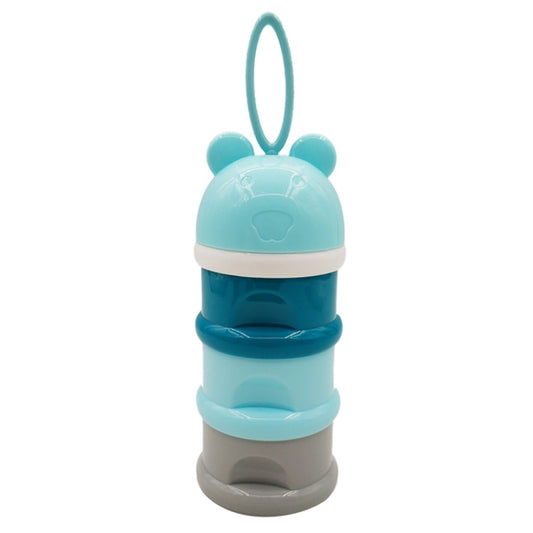 3 Layer Frog Style Portable Baby Food Storage Box Cartoon Milk Powder Box, Blue, Green, Purple