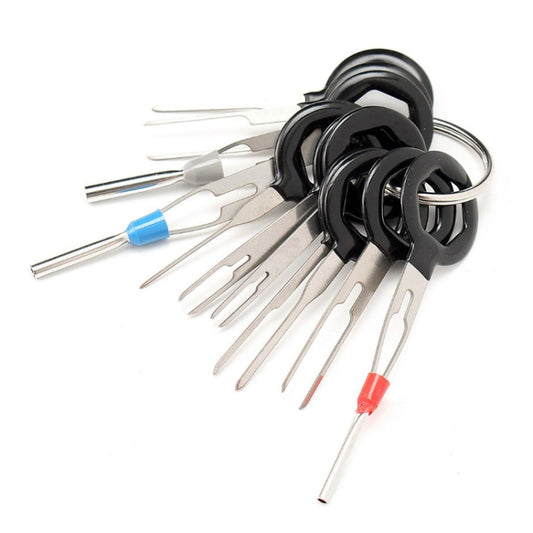 11 PCS Car Extractor Terminal Removal Tool Kit Electrical Wiring Crimp Connector Puller Release Pin Extractor Kit, 11 In 1