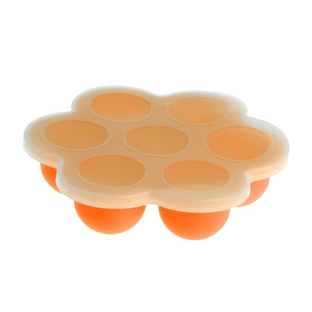 7 Grid Baby Food Container Infant Fruit Breast Milk Storage Box Freezer Tray Crisper
