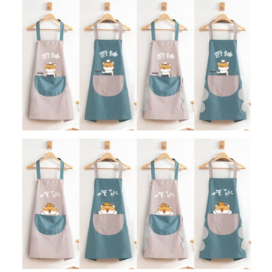 Home Kitchen Waterproof And Oil-Proof Apron Cute Cooking Work Apron, Colour: Foodie Light Pink (Ordinary), Foodie Light Pink (Ordinary), Foodie Water Blue (Ordinary), Chef Light Pink (Ordinary), Chef Water Blue (Ordinary), Foodie Light Pink (Hand Wipe)...