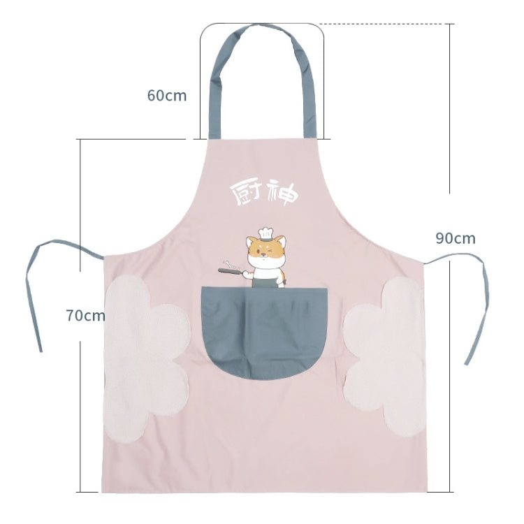 Home Kitchen Waterproof And Oil-Proof Apron Cute Cooking Work Apron, Colour: Foodie Light Pink (Ordinary), Foodie Light Pink (Ordinary), Foodie Water Blue (Ordinary), Chef Light Pink (Ordinary), Chef Water Blue (Ordinary), Foodie Light Pink (Hand Wipe)...