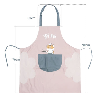 Home Kitchen Waterproof And Oil-Proof Apron Cute Cooking Work Apron, Colour: Foodie Light Pink (Ordinary), Foodie Light Pink (Ordinary), Foodie Water Blue (Ordinary), Chef Light Pink (Ordinary), Chef Water Blue (Ordinary), Foodie Light Pink (Hand Wipe)...