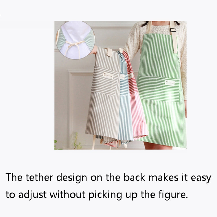 Kitchen Home Cooking Apron Restaurant Works Striped Cotton And Linen Apron, Red, Coffee, Blue, Green
