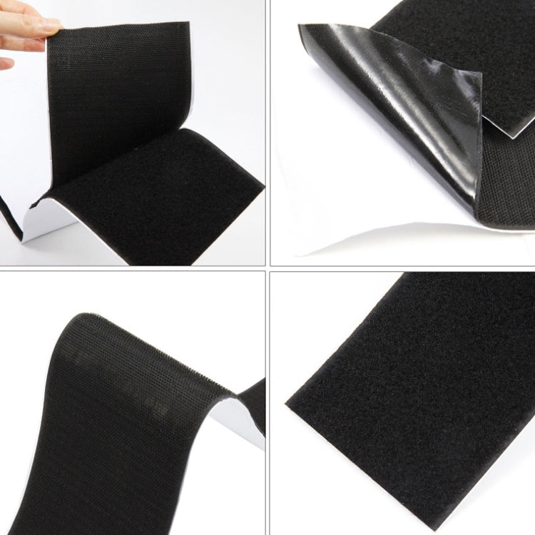 Car License Plate Hook And Loop Fastener High Temperature Resistance Polyester Double-Sided Fixed Stickers, 100x500mm