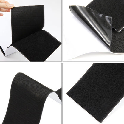 Car License Plate Hook And Loop Fastener High Temperature Resistance Polyester Double-Sided Fixed Stickers, 100x500mm