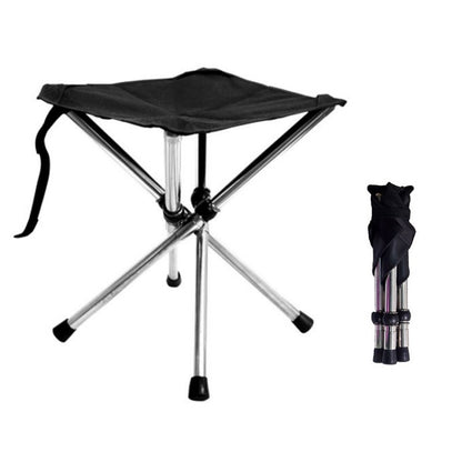 Outdoor Retractable Portable Stainless Steel Stool Camping Beach Fishing Folding Chair, Spec:, S, L