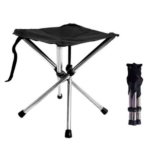 Outdoor Retractable Portable Stainless Steel Stool Camping Beach Fishing Folding Chair, Spec:, S, L