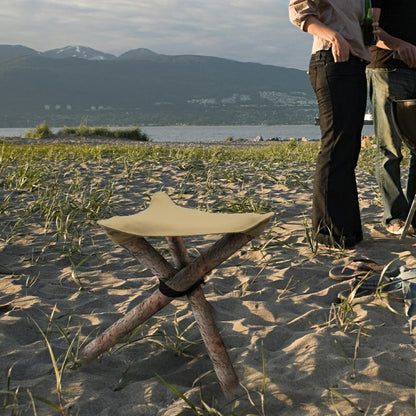 Outdoor Triangle Stool Camp Waterproof Canvas Portable DIY Chair Scorpion Fishing Stool, Black, Khaki, Army Green, Brown