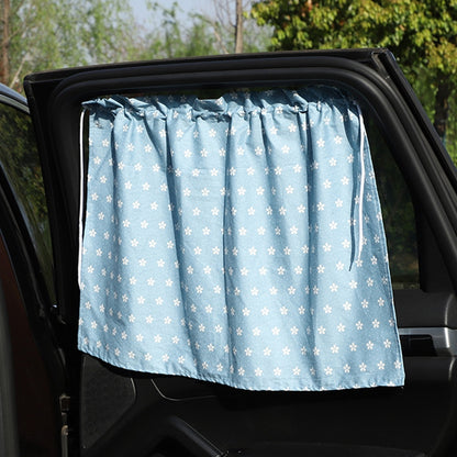 Car Curtains Cotton Car Suction Cup Sunshade Sun Protection Thermal Curtain, Cherry, Blue Flower, Bunny, Small Floral, Coffee Dot, Blue Striped Rabbit, Long Ear Rabbit, Pink Peach Heart, Pony