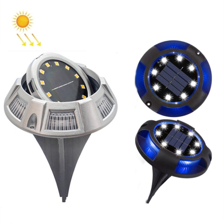 Outdoor Solar Underground Lamp Rotating Buried Lawn Lamp , Spec:, 12 LEDs White+Blue Light (Aluminum Shell), 12 LEDs Warm+Blue Light (Aluminum Shell), 12 LEDs White+Color Llight (Aluminum Shell), 12 LEDs Warm+Color Light (Aluminum Shell)���������������...