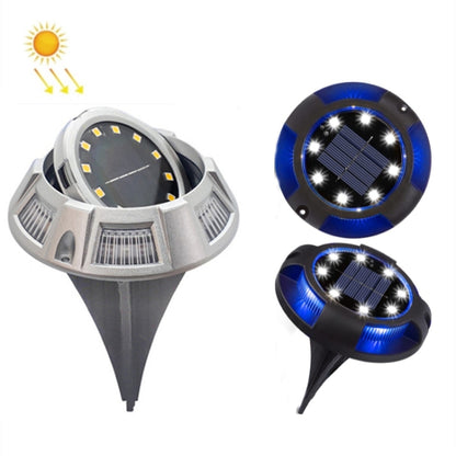 Outdoor Solar Underground Lamp Rotating Buried Lawn Lamp , Spec:, 12 LEDs White+Blue Light (Aluminum Shell), 12 LEDs Warm+Blue Light (Aluminum Shell), 12 LEDs White+Color Llight (Aluminum Shell), 12 LEDs Warm+Color Light (Aluminum Shell)���������������...