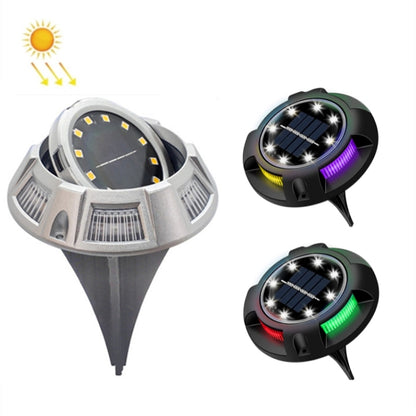 Outdoor Solar Underground Lamp Rotating Buried Lawn Lamp , Spec:, 12 LEDs White+Blue Light (Aluminum Shell), 12 LEDs Warm+Blue Light (Aluminum Shell), 12 LEDs White+Color Llight (Aluminum Shell), 12 LEDs Warm+Color Light (Aluminum Shell)���������������...