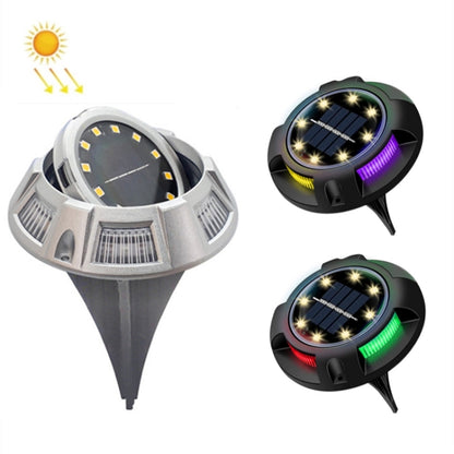 Outdoor Solar Underground Lamp Rotating Buried Lawn Lamp , Spec:, 12 LEDs White+Blue Light (Aluminum Shell), 12 LEDs Warm+Blue Light (Aluminum Shell), 12 LEDs White+Color Llight (Aluminum Shell), 12 LEDs Warm+Color Light (Aluminum Shell)���������������...
