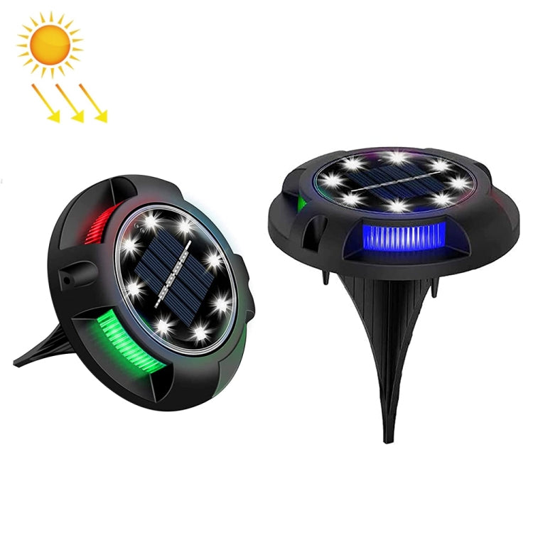 Outdoor Solar Underground Lamp Rotating Buried Lawn Lamp , Spec:, 12 LEDs White+Blue Light (Aluminum Shell), 12 LEDs Warm+Blue Light (Aluminum Shell), 12 LEDs White+Color Llight (Aluminum Shell), 12 LEDs Warm+Color Light (Aluminum Shell)���������������...