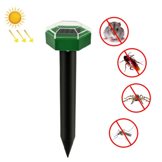 Outdoor Hexagonal Solar Ultrasonic Mole Repeller Inserted Into The Lawn Outdoor Animal Repeller, Animal Repeller
