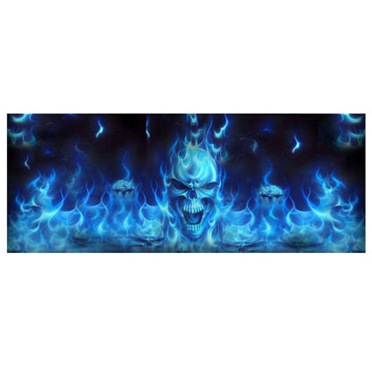 D-738 Burning Skull Car Rear Window Sticker Color Graphic Sticker, 135x36cm, D-738