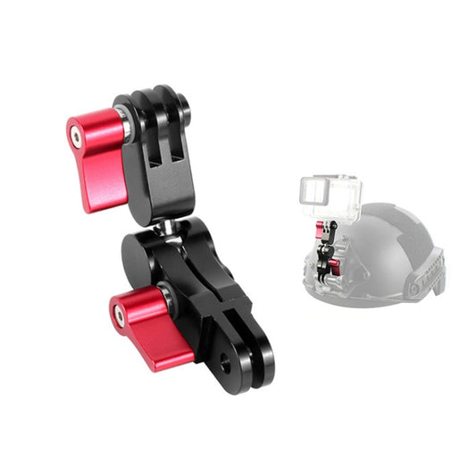 محول تثبيت قابل للتعديل من سبائك الألومنيوم يدور 360 درجة لكاميرات GoPro HERO9 Black / HERO8 Black / 7 / 6 / 5 / 5 Session / 4 Session / 4 / 3+ / 3 / 2 / 1، DJI Osmo Action، Xiaoyi وكاميرات الحركة الأخرى، أحمر، أزرق، أسود