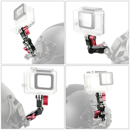 محول تثبيت قابل للتعديل من سبائك الألومنيوم يدور 360 درجة لكاميرات GoPro HERO9 Black / HERO8 Black / 7 / 6 / 5 / 5 Session / 4 Session / 4 / 3+ / 3 / 2 / 1، DJI Osmo Action، Xiaoyi وكاميرات الحركة الأخرى، أحمر، أزرق، أسود