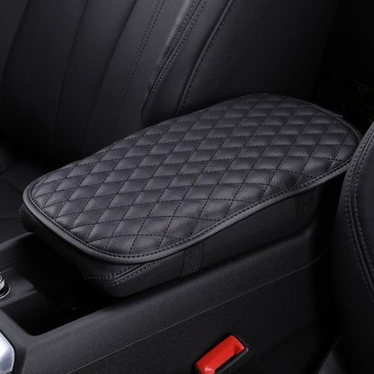 Leather Car Universal Central Armrests Pad Anti-Slip Armrest Box Mat, Universal