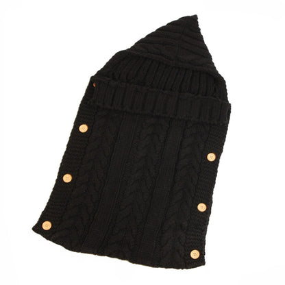 Zzsd0002 Autumn / Winter Baby Knitted Woolen Button Sleeping Bag Photography Blanket Stroller Sleeping Bag, Zzsd0002 Black, Zzsd0002 Beige, Zzsd0002 Sapphire, Zzsd0002 Cream White, Zzsd0002 Big Red, Zzsd0002 Dark Gray