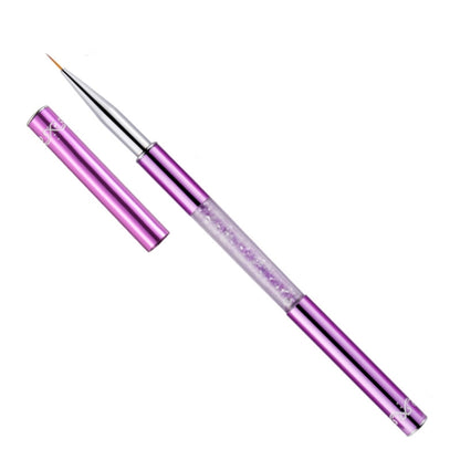 Nail Art Drawing Pen Purple Drill Rod Color Painting Flower Stripe Nail Brush With Pen Cover, Specification: 5mm, 20mm, 15mm, 11mm, 9mm, 7mm, 5mm