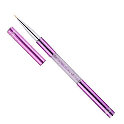 Nail Art Drawing Pen Purple Drill Rod Color Painting Flower Stripe Nail Brush With Pen Cover, Specification: 5mm, 20mm, 15mm, 11mm, 9mm, 7mm, 5mm