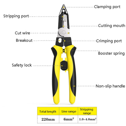 7 In 1 Multi-Function Wire Stripper Electrician Manual Tool, 7 in 1