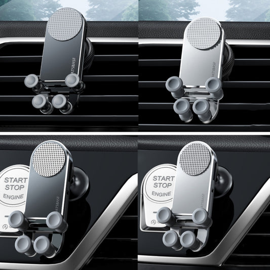 Oatsbasf Car Gravity Metal Bracket Scalable and Stable Mobile Phone Bracket Folding Screen Mobile Phone Exclusive Car Bracket, Folding Screen Paste Black, Folding Screen Outlet Black, Folding Screen Outlet Silver