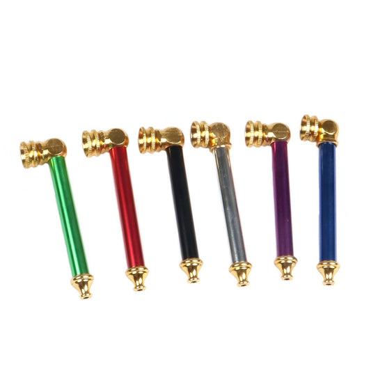 Imitation Gold Pipe Small Copper Pipe, Blue, Green, Red, Silver, Black, Purple
