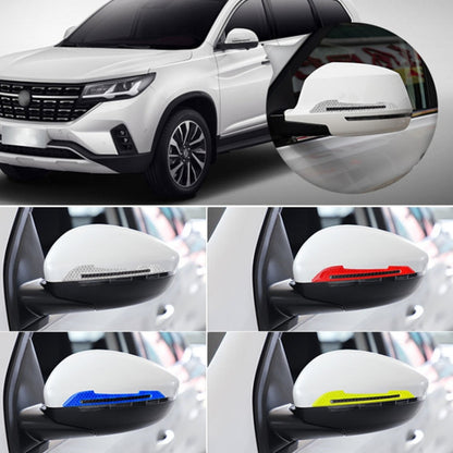 4 Sets Car Reflective Sticker Door Border Anti-Collision Strip Leaf Board Personality Rear View Mirror Warning Sticker, Red, Yellow, White, Green, Blue