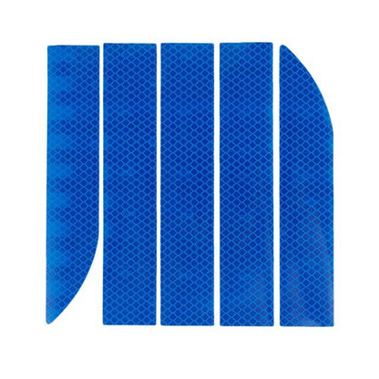 5 Sets Car Trunk Reflective Decorative Strip Anti-Scratch Car Tail Warning Decorative Stickers, Fluorescent Yellow, Red, Blue, Yellow, White