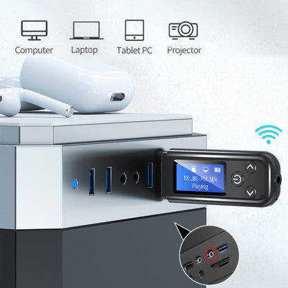 K15Pro مع شاشة LCD، محول بلوتوث، جهاز استقبال صوت، جهاز إرسال، 3.5 مم AUX، سيارة، حر اليدين، K15Pro