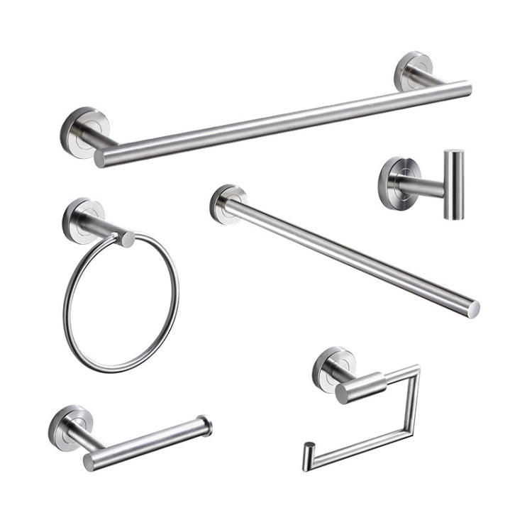 304 Stainless Steel With Grooved Bathroom Pendant Bathroom Shelf,Style:, Wire Drawing Single Rod 40cm, Wire Drawing  Towel Ring, Wire Drawing Hook, Paper Towel Holder A, Paper Towel Holder  B, Vertical Single Rod, Black Cloth Hook����������������������...