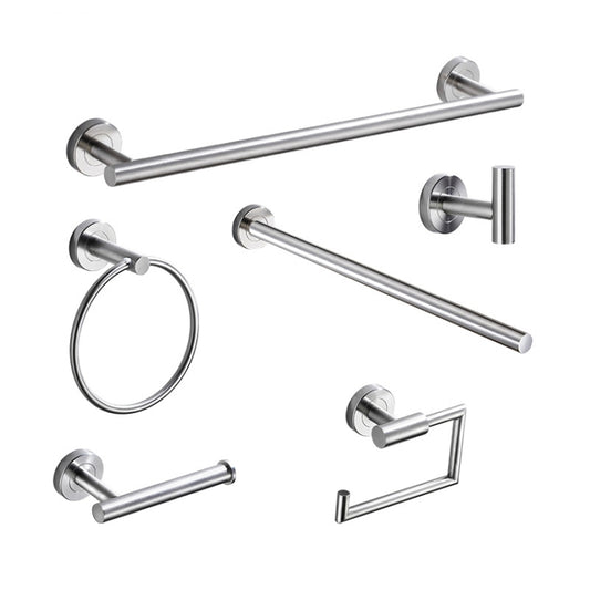 304 Stainless Steel With Grooved Bathroom Pendant Bathroom Shelf,Style:, Wire Drawing Single Rod 40cm, Wire Drawing  Towel Ring, Wire Drawing Hook, Paper Towel Holder A, Paper Towel Holder  B, Vertical Single Rod, Black Cloth Hook����������������������...