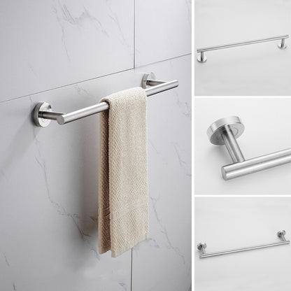 304 Stainless Steel With Grooved Bathroom Pendant Bathroom Shelf,Style:, Wire Drawing Single Rod 40cm, Wire Drawing  Towel Ring, Wire Drawing Hook, Paper Towel Holder A, Paper Towel Holder  B, Vertical Single Rod, Black Cloth Hook����������������������...